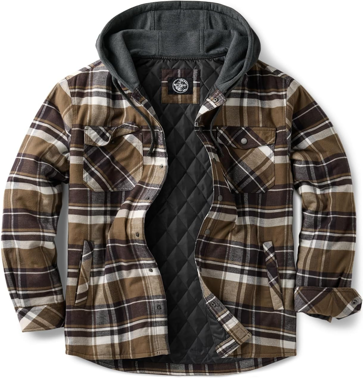 Men's Long Sleeve Flannel Shirt Jacket - Winter Warm Casual Plaid Coat with Pockets