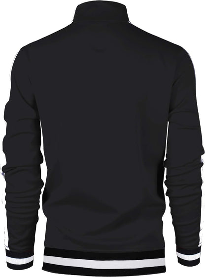 Men's Urban Hip Hop Premium Track Jacket - Slim Fit with Side Taping Sportswear