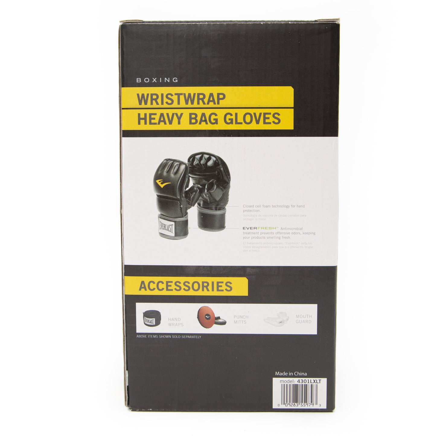 Heavy Bag Gloves with Wrist Wraps, Size S/M, Black – Ideal for Mitt, Reflex, and Bag Training