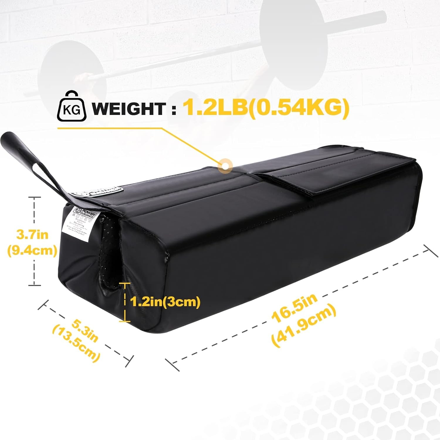 Square Hip Thrust Barbell Pad - Protective Cushion for Squats, Lunges, and Weight Lifting - Compatible with Standard and Olympic Bars