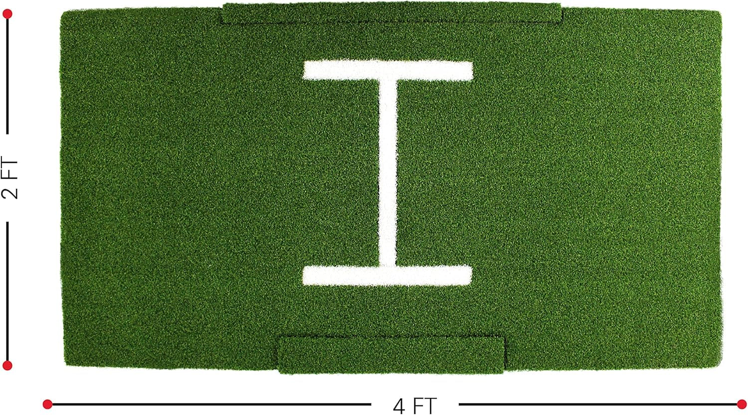 Rukket Tri-Turf Golf Hitting Mat - Portable Driving and Chipping Training Aid with Adjustable Tees and Foam Practice Balls for Backyard Use