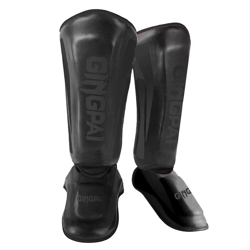 Professional Kickboxing and Muay Thai Shin Guard Pads for Martial Arts, Sanda, Wushu, and Taekwondo with Ankle Protection
