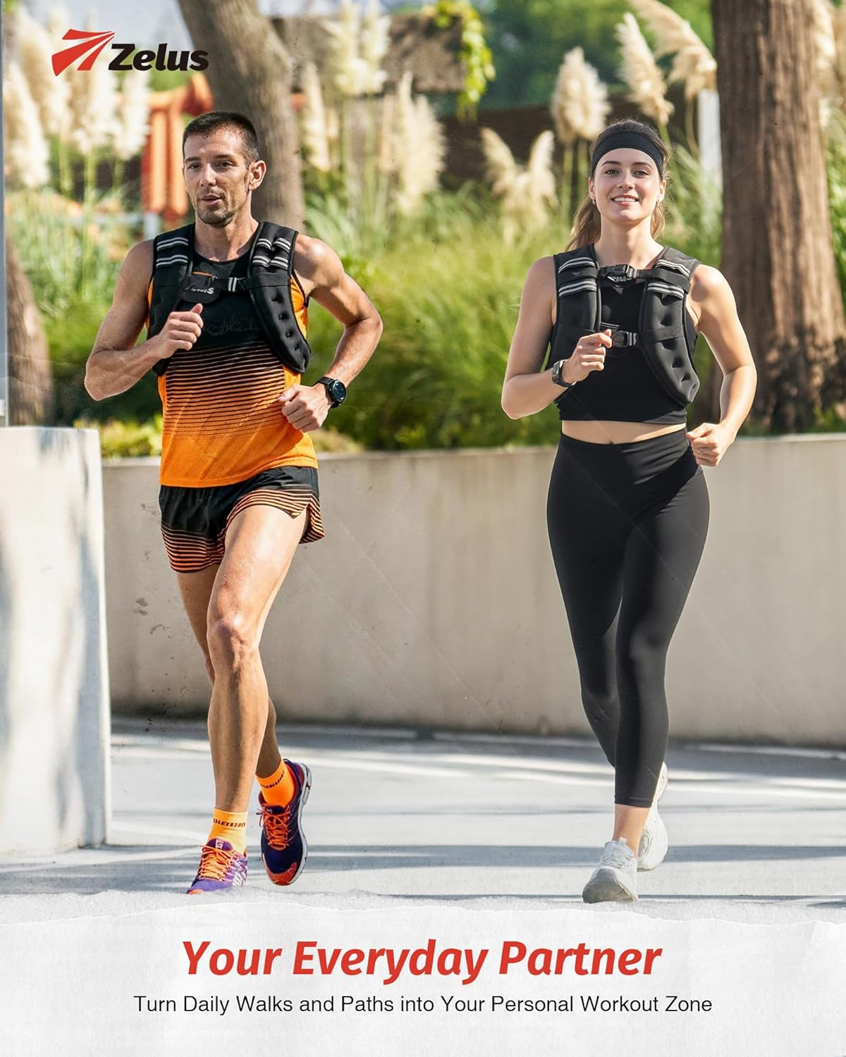 Weighted Vest with Reflective Stripe - Available in 6Lb to 30Lb for Enhanced Workout, Strength Training, Running, Fitness, Muscle Building, and Weight Loss