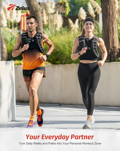 Weighted Vest with Reflective Stripe - Available in 6Lb to 30Lb for Enhanced Workout, Strength Training, Running, Fitness, Muscle Building, and Weight Loss
