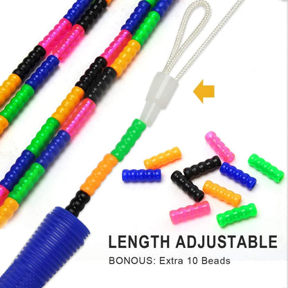2-Pack 16 FT Double Dutch Beaded Jump Rope with Ergonomic Design