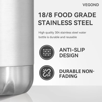 17 oz Stainless Steel Insulated Water Bottles - 8 Pack, Reusable Double Wall Vacuum Cola Shape, BPA Free, Ideal for Camping and Gym, Keeps Beverages Hot or Cold