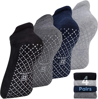Unisex Cushioned Non-Slip Grip Socks for Yoga, Pilates, Barre, Home, and Hospital Use