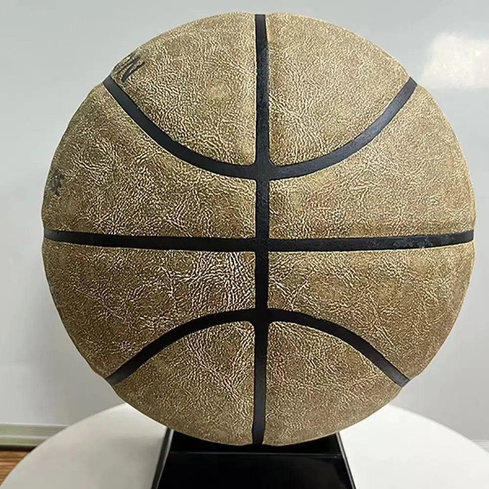 Size 7 Competition Basketball for Men - Premium Cowhide Team Basketball Gift for Son's Birthday