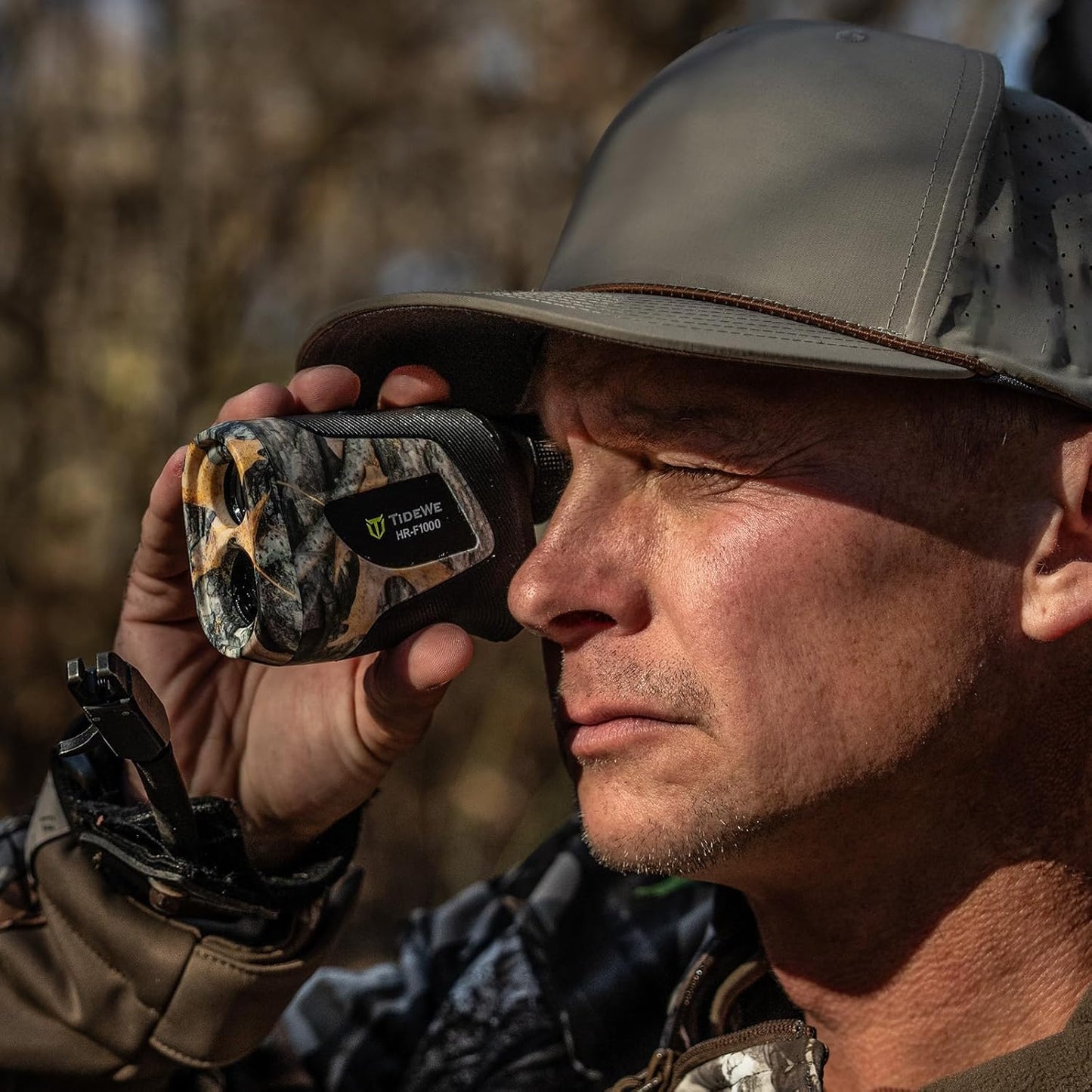Hunting Rangefinder, Rechargeable Camo Laser Range Finder 700/1000Y | 6X Magnification Range Finder, Distance/Angle/Speed/Continuous Scan Modes, Rechargeable Battery, Water-Resistant, Carry Case