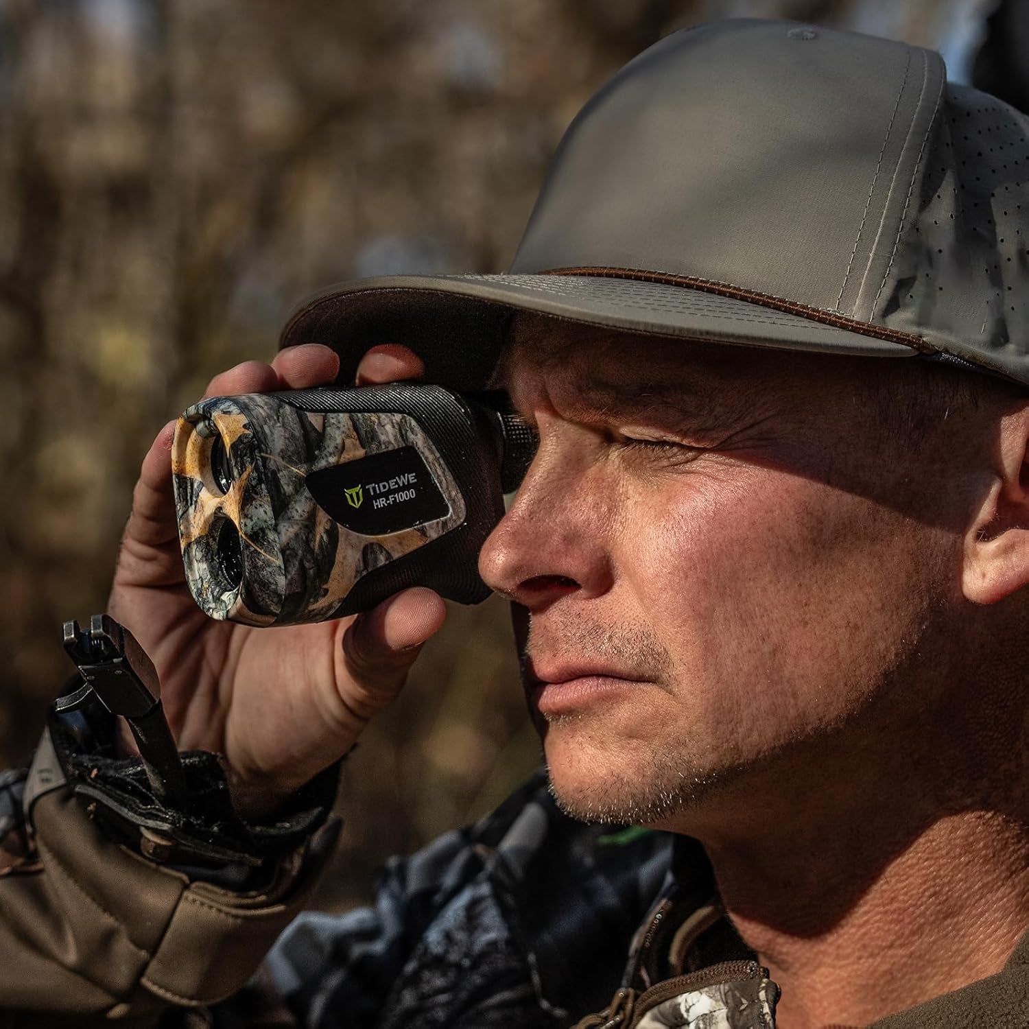 Hunting Rangefinder, Rechargeable Camo Laser Range Finder 700/1000Y | 6X Magnification Range Finder, Distance/Angle/Speed/Continuous Scan Modes, Rechargeable Battery, Water-Resistant, Carry Case