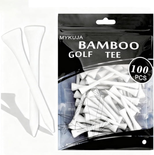 Durable Bamboo and Wood Golf Tees in Multiple Sizes (3-1/4", 2-3/4", 2-1/8") - 100/50 Pcs, Multicolor Golf Accessories for Men and Women, Designed to Minimize Friction and Side Spin