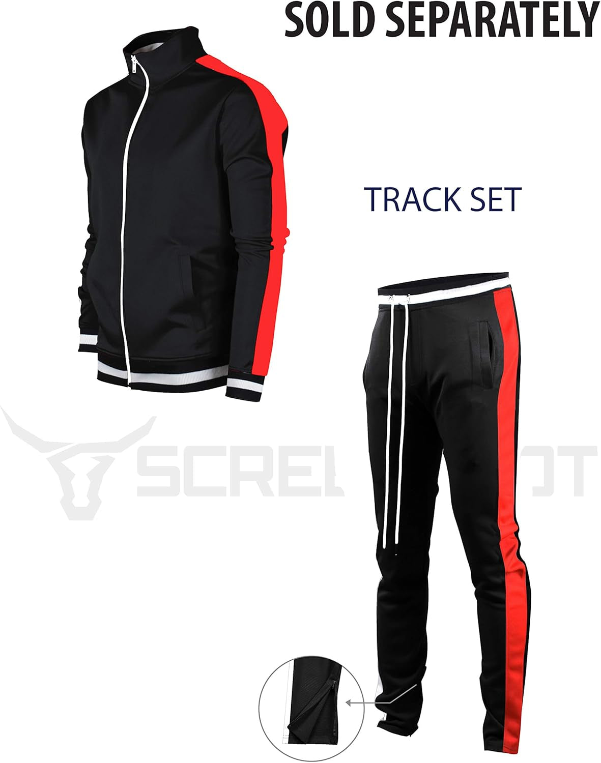 Men's Urban Hip Hop Premium Track Jacket - Slim Fit with Side Taping Sportswear