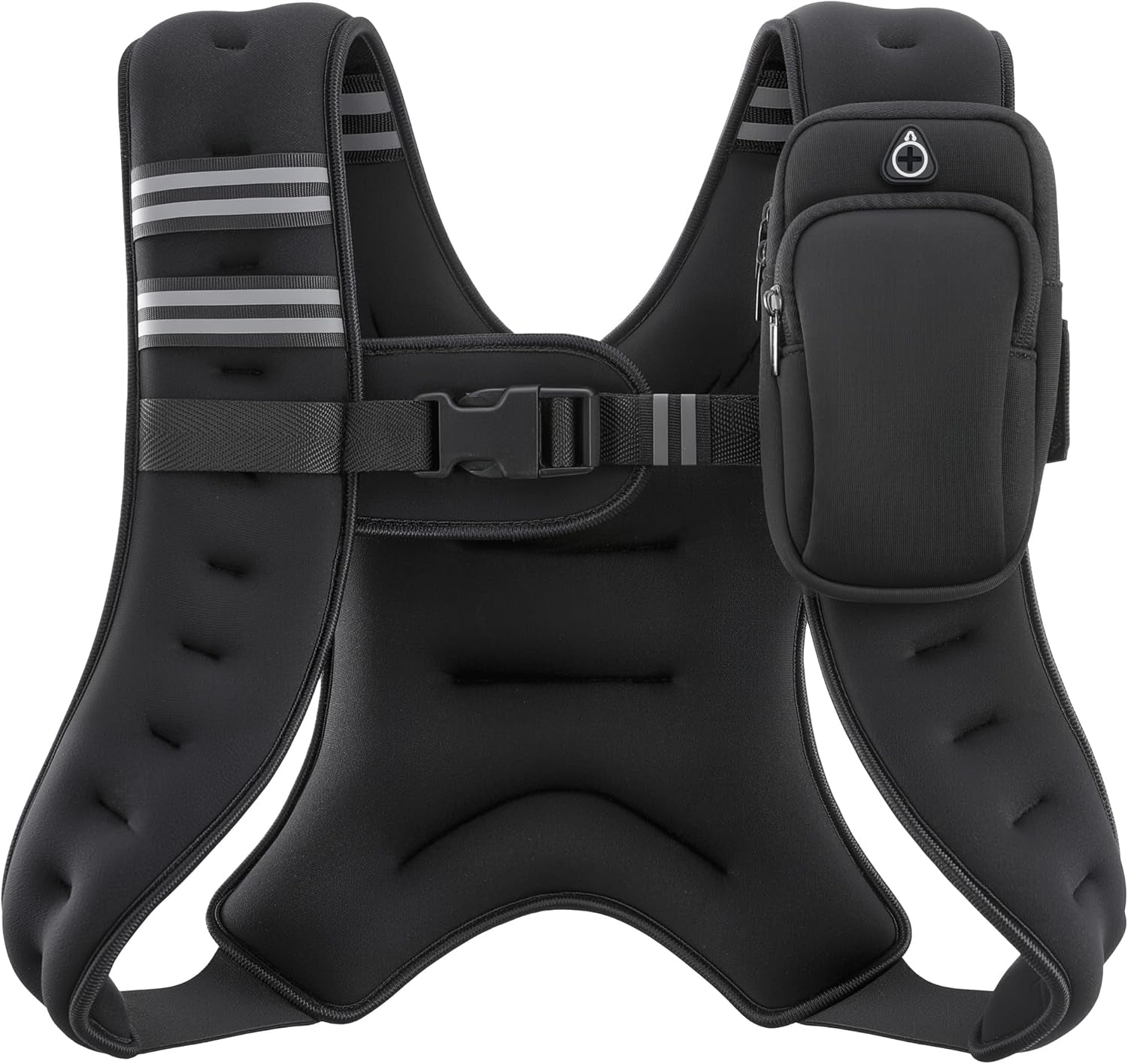 Weighted Vest with Reflective Stripe - Available in 6Lb to 30Lb for Enhanced Workout, Strength Training, Running, Fitness, Muscle Building, and Weight Loss