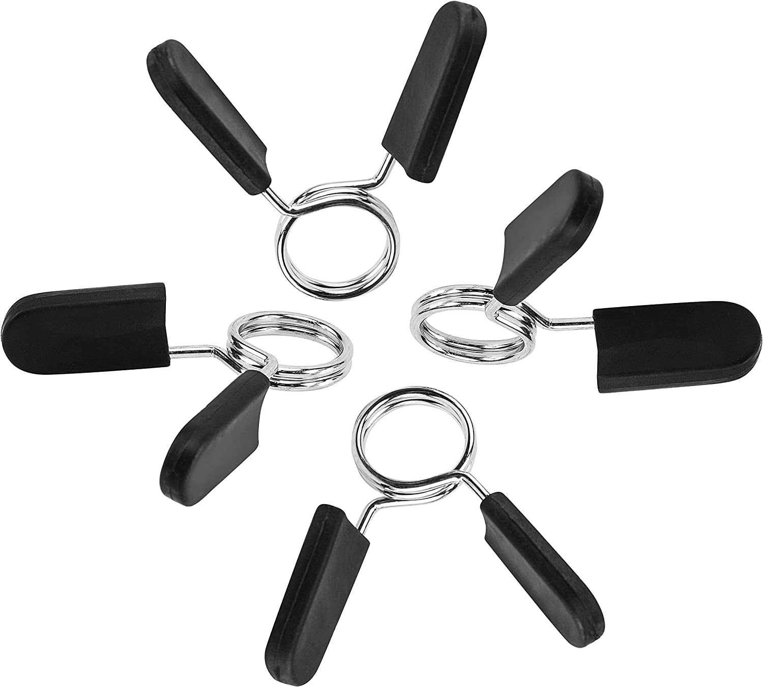 Barbell and Dumbbell Spring Clip Collars - 1 Inch Weight Bar Locking Buckles for Strength Training and Fitness Accessories