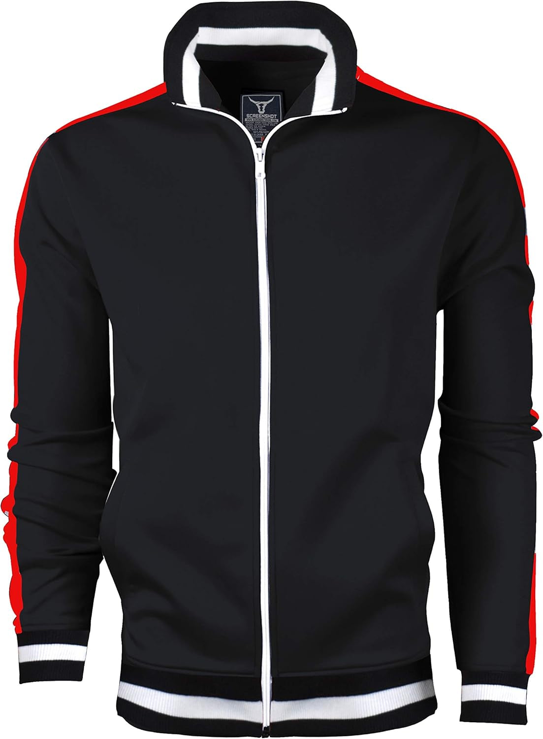 Men's Urban Hip Hop Premium Track Jacket - Slim Fit with Side Taping Sportswear