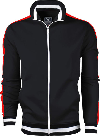 Men's Urban Hip Hop Premium Track Jacket - Slim Fit with Side Taping Sportswear