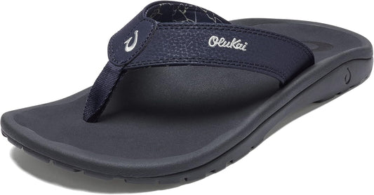 Olukai Ohana Men'S Sandals, Water Resistant Flip Flops with Arch Support, Lightweight Comfort for Beach & Travel, Enhanced Traction for Wet Surfaces