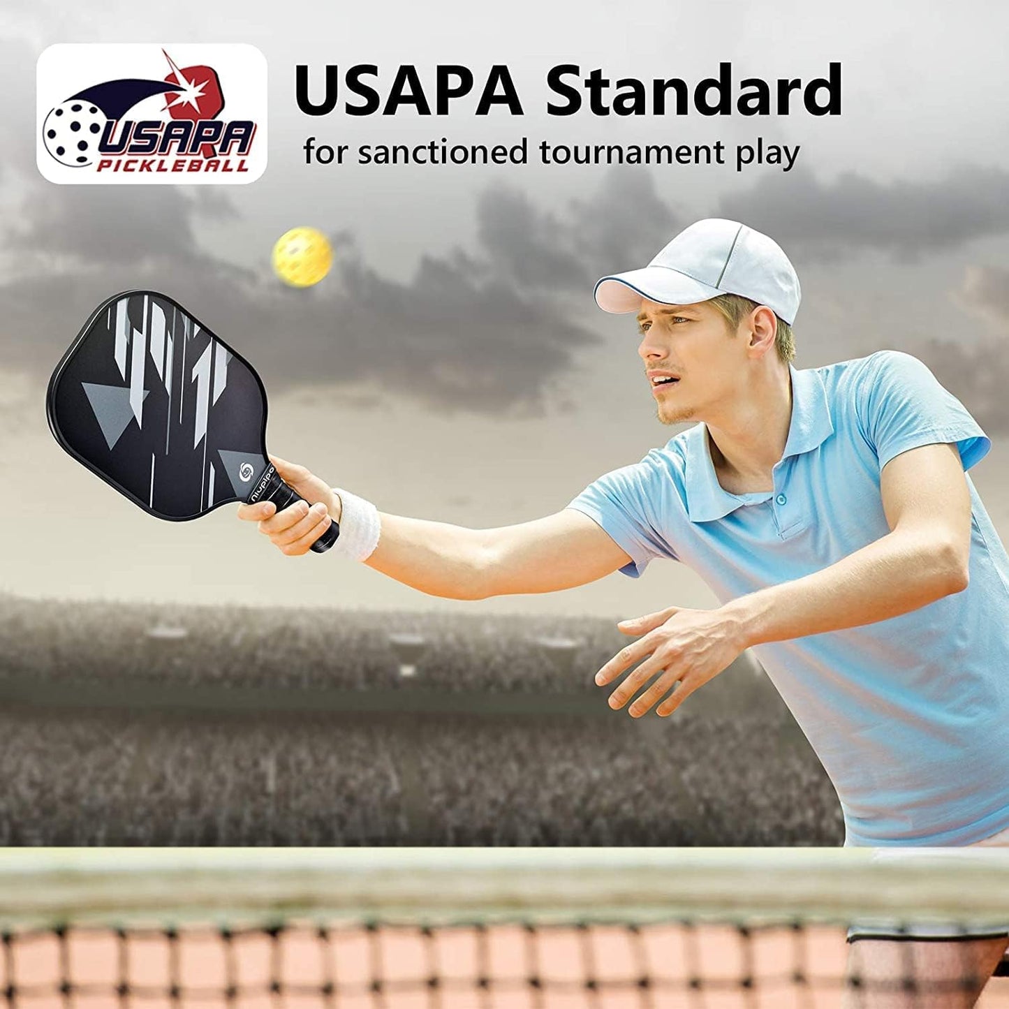Professional Fiberglass Pickleball Paddle Set (2 or 4 Paddles) - USAPA Approved with Balls and Carry Bag, Lightweight Design with Polypropylene Honeycomb Core, Ideal for Beginners and Recreational Play for Men and Women