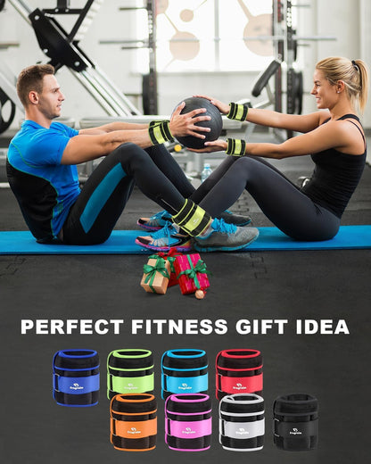 Adjustable Ankle Weights with Removable Weights, Available in Pairs from 1 to 20 lbs for Jogging, Gymnastics, Aerobics, and Physical Therapy