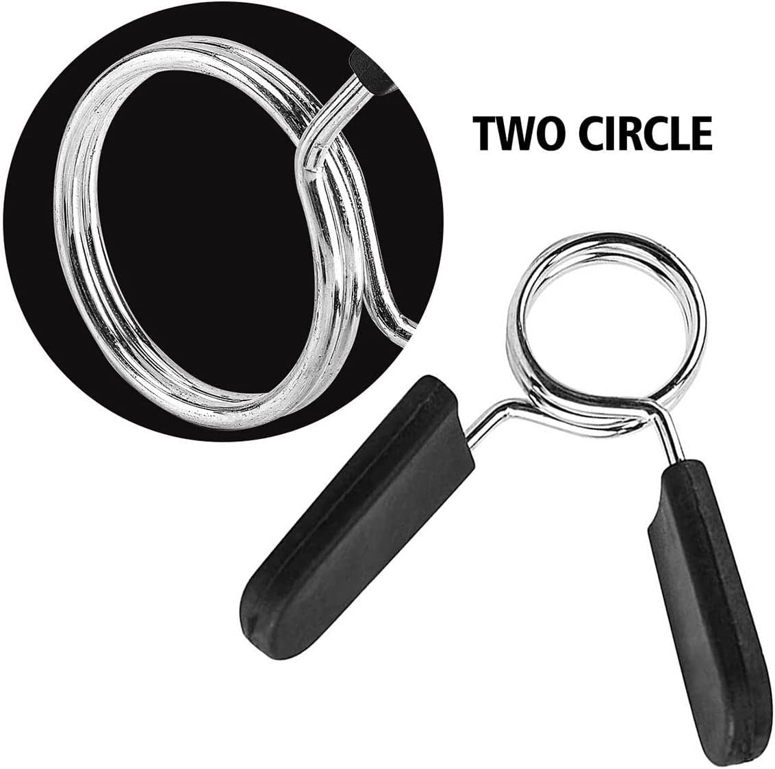 Barbell and Dumbbell Spring Clip Collars - 1 Inch Weight Bar Locking Buckles for Strength Training and Fitness Accessories