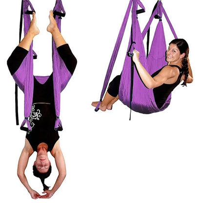 Anti-Gravity Yoga Belts and Hammock for Strength and Decompression - Inversion Gym Strap Yogaswing EF0012