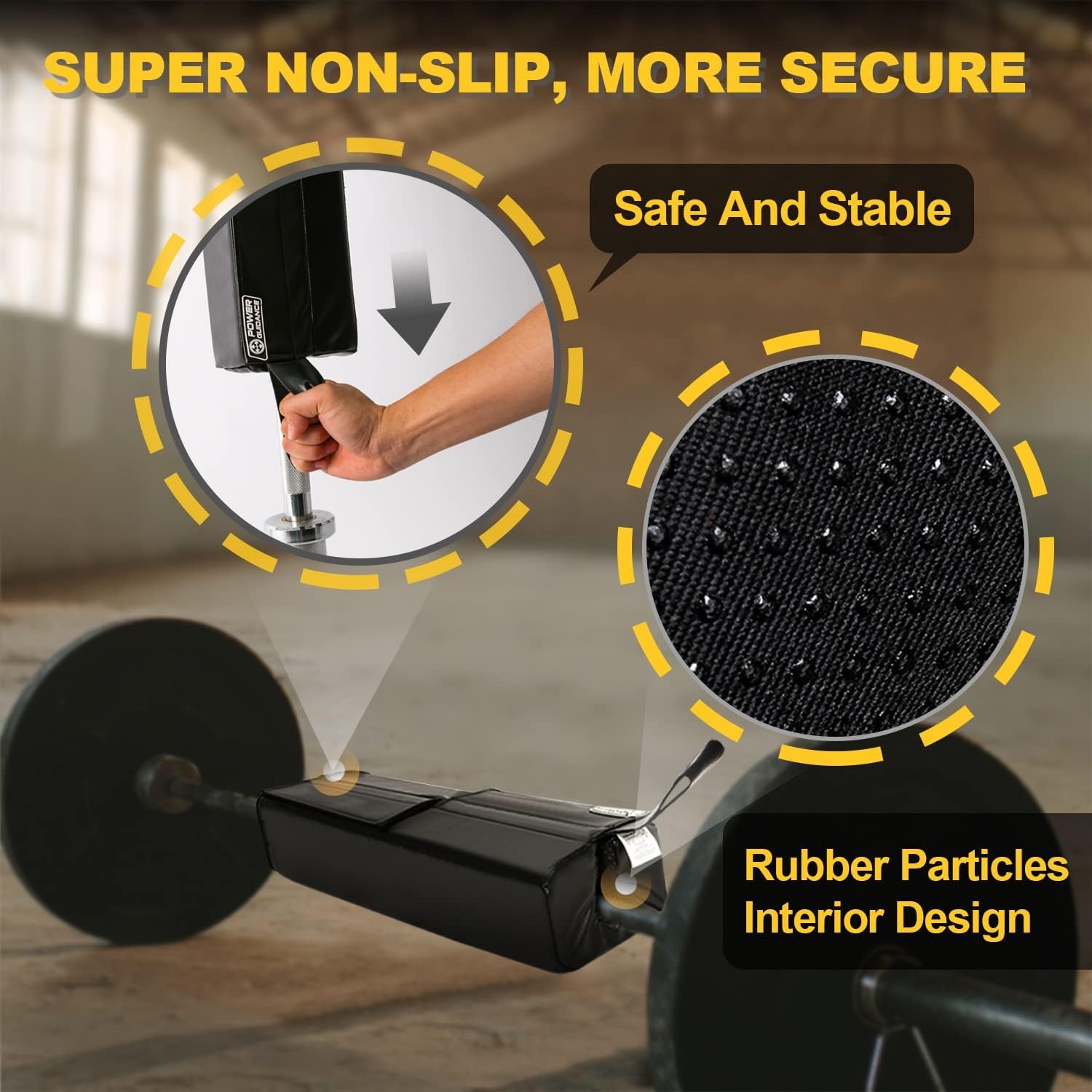 Square Hip Thrust Barbell Pad - Protective Cushion for Squats, Lunges, and Weight Lifting - Compatible with Standard and Olympic Bars