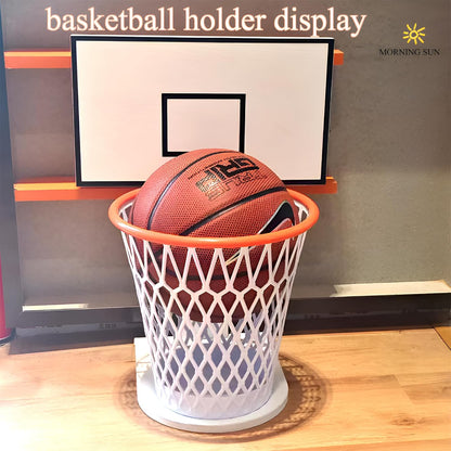 8-Piece Basketball Hoop Wastebasket Set - Themed Garbage Bin for Office and Bedroom, 4.5 Gallon Capacity, Ideal Basketball Gift for Gym Enthusiasts