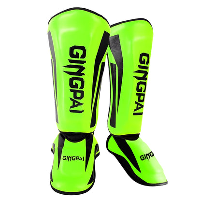 Professional Kickboxing and Muay Thai Shin Guard Pads for Martial Arts, Sanda, Wushu, and Taekwondo with Ankle Protection