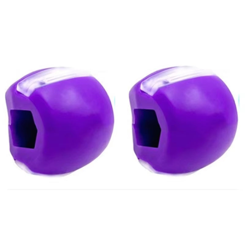 Silica Gel Facial Fitness Ball - Jaw Exerciser and Toner for Double Chin Reduction and Jawline Enhancement
