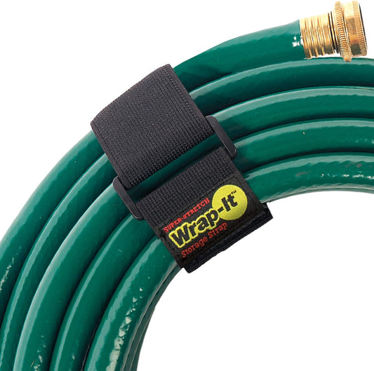 Super-Stretch 18-Inch Elastic Hook and Loop Cinch Straps - 6 Pack for Organizing Extension Cords, Hoses, and Cables