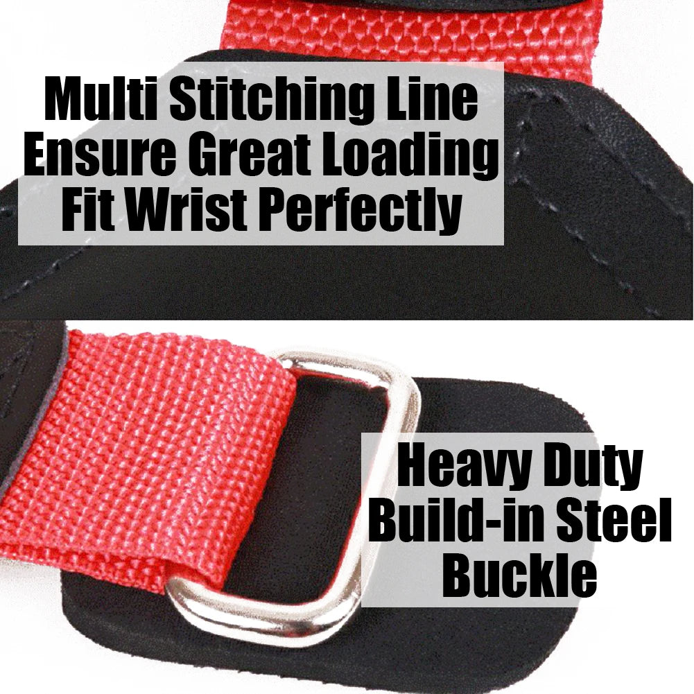 Cowhide Weightlifting Gloves with Wrist Straps for Dumbbell and Barbell Training - Professional Fitness Equipment