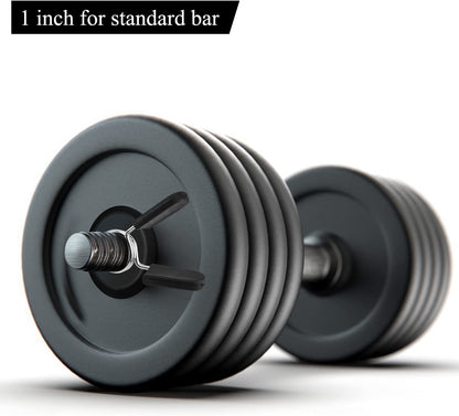 Barbell and Dumbbell Spring Clip Collars - 1 Inch Weight Bar Locking Buckles for Strength Training and Fitness Accessories