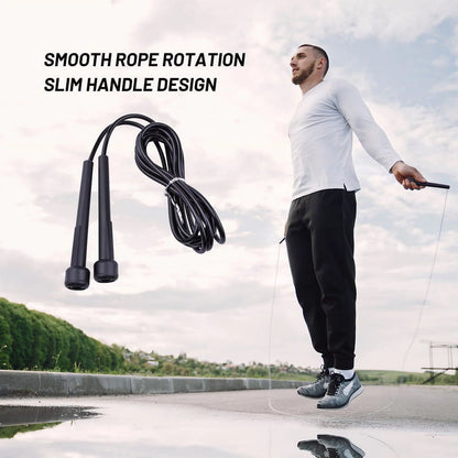 PVC Jump Rope with Ergonomic Handles for Cardio Fitness - Suitable for All Ages