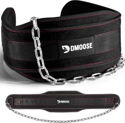 Professional Dip Belt for Weightlifting and Strength Training - 36" Durable Steel Chain with Comfortable Neoprene Padding, Supports Up to 350 lbs