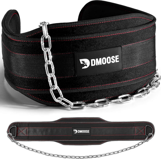 Professional Dip Belt for Weightlifting and Strength Training - 36" Durable Steel Chain with Comfortable Neoprene Padding, Supports Up to 350 lbs