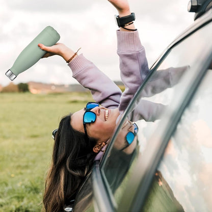 17oz Stainless Steel Vacuum Insulated Water Bottle, Double-Walled Reusable Metal Sports Bottle in Light Green, Single Pack