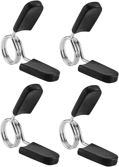Barbell and Dumbbell Spring Clip Collars - 1 Inch Weight Bar Locking Buckles for Strength Training and Fitness Accessories