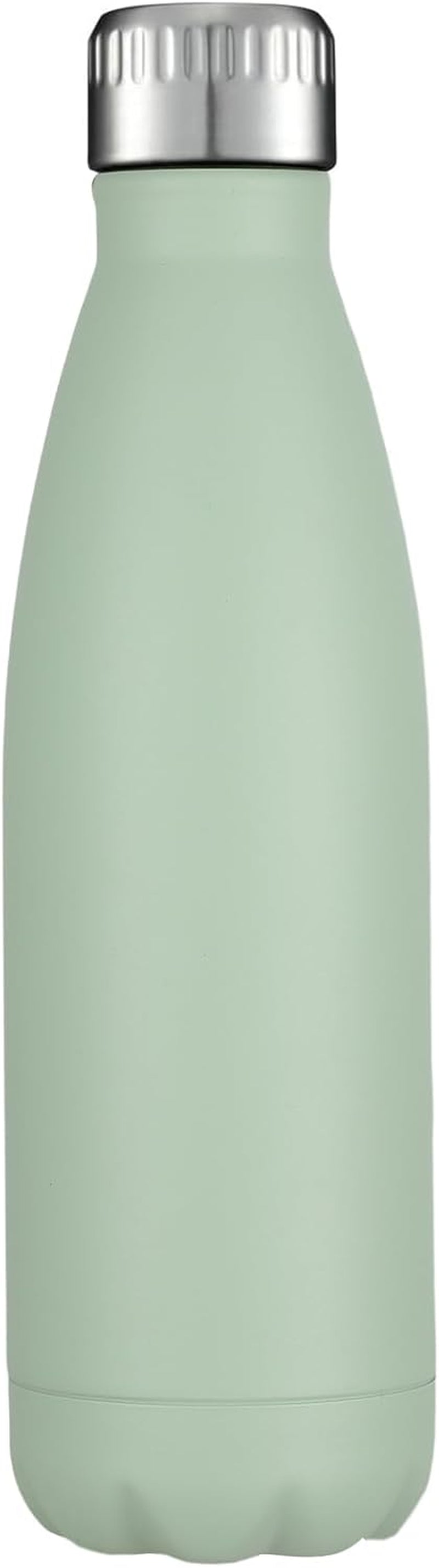 17oz Stainless Steel Vacuum Insulated Water Bottle, Double-Walled Reusable Metal Sports Bottle in Light Green, Single Pack