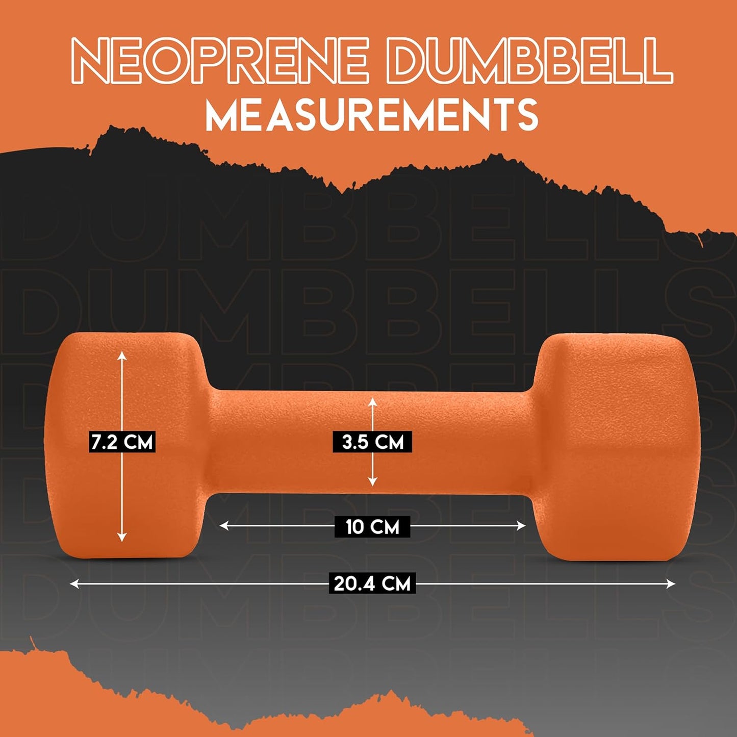 Neoprene Hex Dumbbell Set of 2 - Non-Slip Free Weights for Muscle Toning and Strength Training - Portable Home Gym Equipment